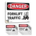 thumbnail image 1 of Forklift Traffic OSHA Danger Vinyl Decal Label 7 Inch x 5 Inch - 10 Pack, 1 of 6