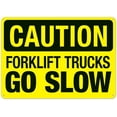 thumbnail image 1 of Forklift Trucks Go Slow Sign,Caution Sign Construction Safety Signs Metal Tin Signs 8x12 Inch Clear Warning for Home & Busines, 1 of 4