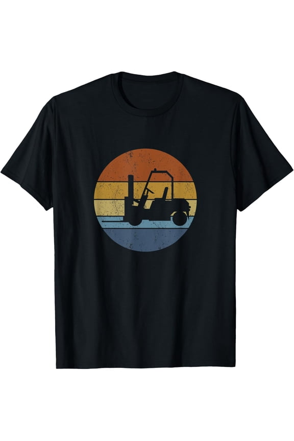 Forklift Warehouse Driver T-ShirtMen's and women's gift, black and white T-shirt, size: Extra large S-4XL