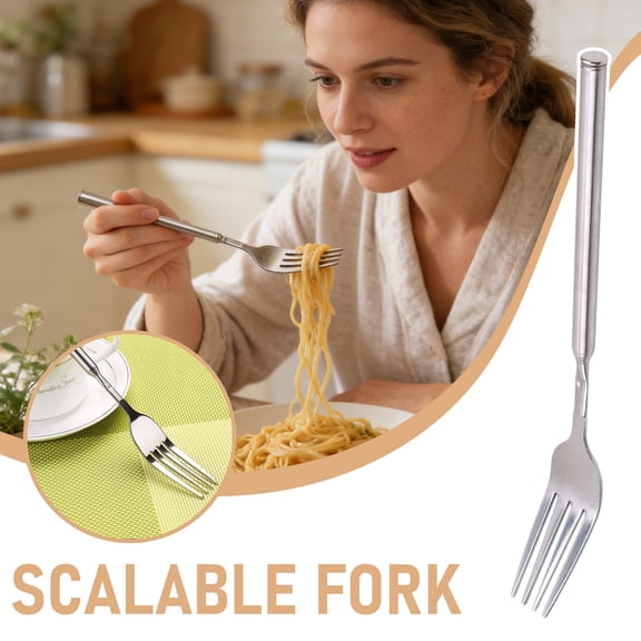 Forks, Extendable Portable Flatware, Reusable Camping Picnic Kitchen Utensils For Outdoor Adventures