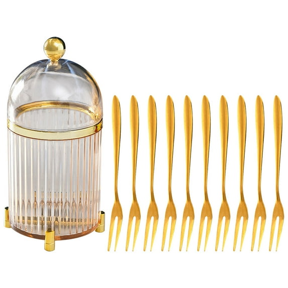 Forks Fork Fruit Dessert Cocktail Stainless Steel Appetizer Picks Mini Cake Salad Tasting Holder Set Pick Fondue Skewers