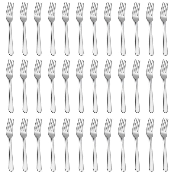 Forks Set of 36 Piece, Stainless Steel Dinner Fork Table Forks, Mirror Polishing Cutlery Forks Set Pack of 36,Dishwasher Safe (7.1 inches, 18cm)