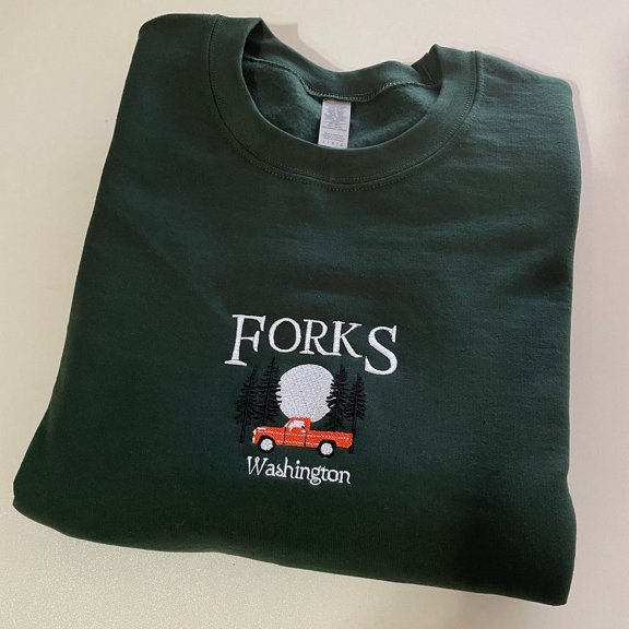Forks Washington Embroidered Sweatshirt