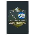 thumbnail image 1 of Forks, Washington, Town Welcome Sign, Contour Birch Wood Wall Sign (6x9 Rustic Home Decor, Ready to Hang Art), 1 of 5