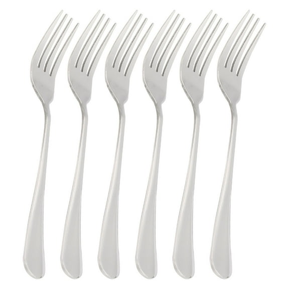 Forks Wood Dinner Fork Tableware Dinnerware Long Handle Kitchen Cooking Utensil Tools 6 Pcs 7"