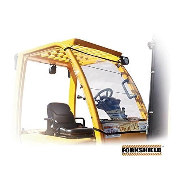 Forkshield Universal Clear Forklift Cover by Eevelle, Windshield & Rain Canopy Cover, Heavy Duty, Waterproof Vinyl for UV Protection, OSHA Complaint Forklift Accessories, Universal Fit