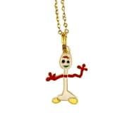 Forky Cartoon Character Figure Enamel Metal Pendant Necklace