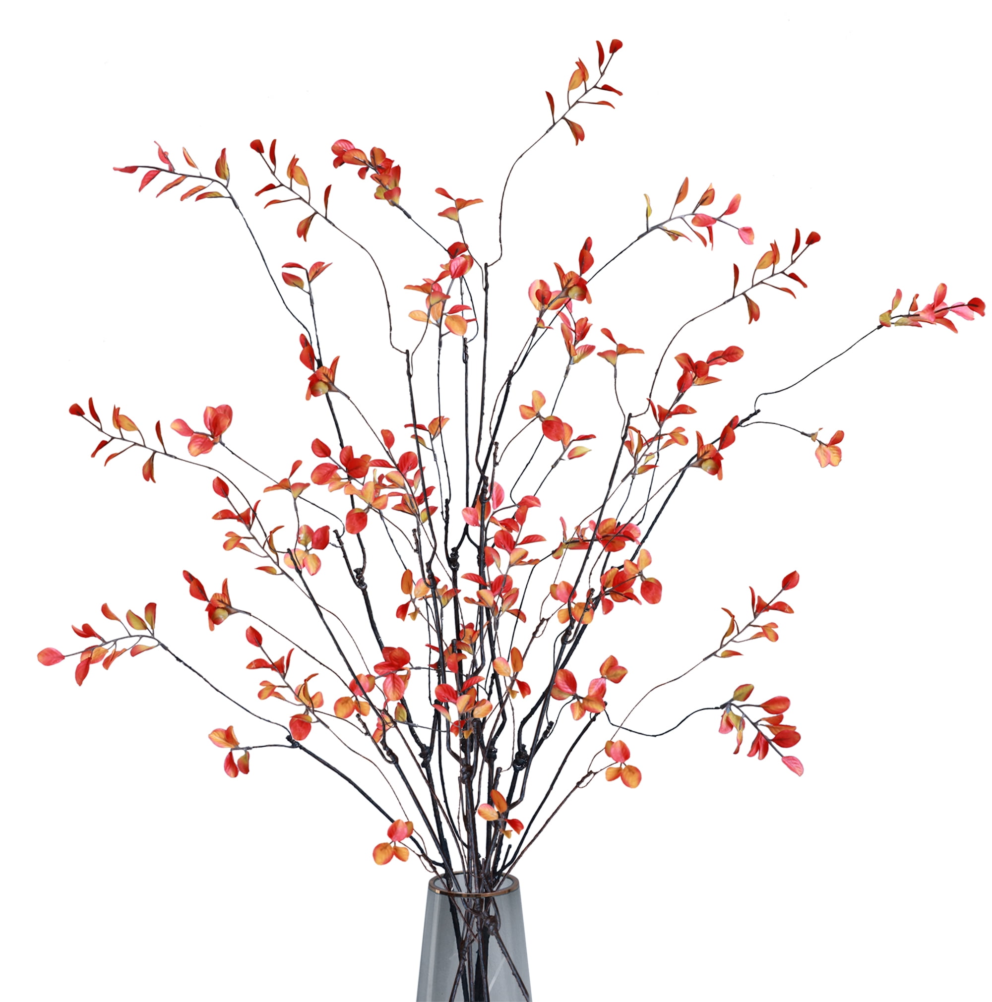 Forlaoers 38" Tall 8pcs Realistic Ficus Fall Artificial Plants Fake Greenery Stems Tree Olive Branches Silk Leaves Faux Flowers for Home Decor Indoor Table Centerpiece Vases Filler Office Decorations