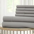 thumbnail image 1 of Forli 6 Piece Microfiber Queen Sheet Set with Nano Technology The Urban Port, Gray, 1 of 2