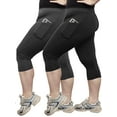 thumbnail image 1 of Forloe 2 Pack Plus Size Capri Leggings for Women Stretchy S-4X Tummy Control High Waist Spandex Workout Yoga Pants, 1 of 8