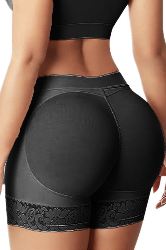 Butt Lifter Panties Bigger Butt Body Shaper Fake Butt Enhancer Underwear Black