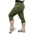 thumbnail image 1 of Forloe Plus Size Capri Leggings for Women Stretchy S-4X Tummy Control High Waist Spandex Workout Yoga Pants, 1 of 8