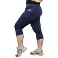 thumbnail image 1 of Forloe Plus Size Capri Leggings for Women Stretchy S-4X Tummy Control High Waist Spandex Workout Yoga Pants, 1 of 8