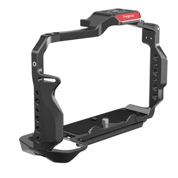 Form-Fitting Protective Video Camera Cage Stabilization Rig Replacement with Dual Cold Shoe and 1/4 Inch Threads for High-Definition Mirrorless Camera, 5.91 inches / 15.0 cm