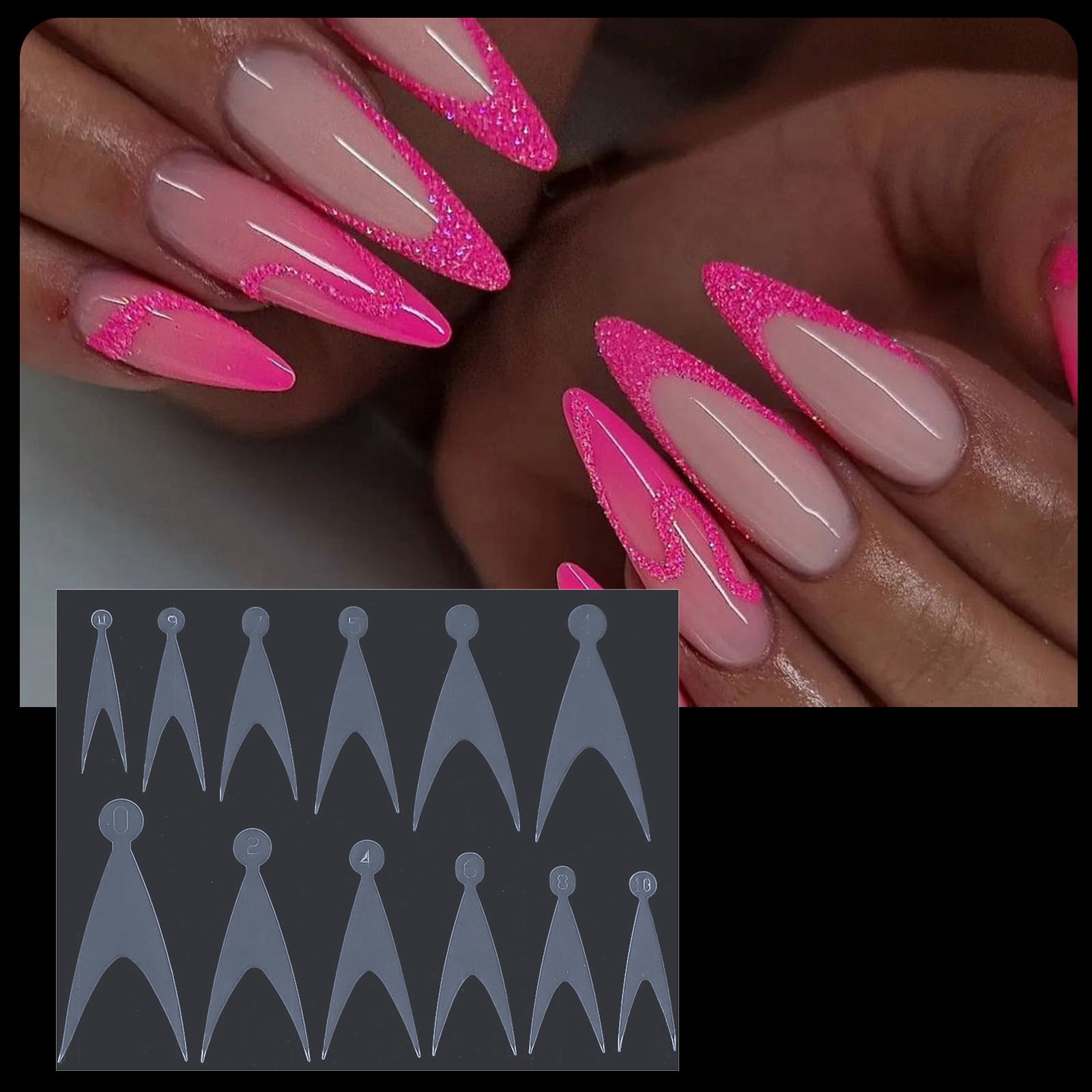 Form Mould French Line Stickers for Extensions Reusable Manicure Tools ...