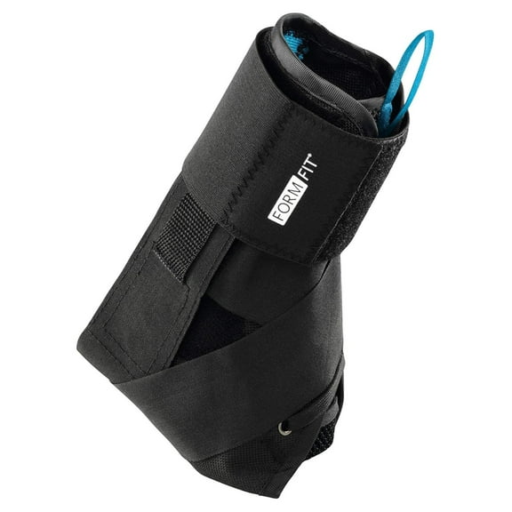 FormFit Ankle Brace with Speedlace & Figure 8 Straps | Single Pull Closure & Removable Semi-Rigid Stays | Ankle Immobilization Post Injury or Prophylactic Use | Durable Material | (Small)