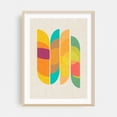 thumbnail image 1 of Forma Tropicana - Illustration Geometric Mid-Century Modern Abstract Modern Art Pattern Minimalist Oak Framed Wall Art Print 24 x 36 inches, 1 of 15