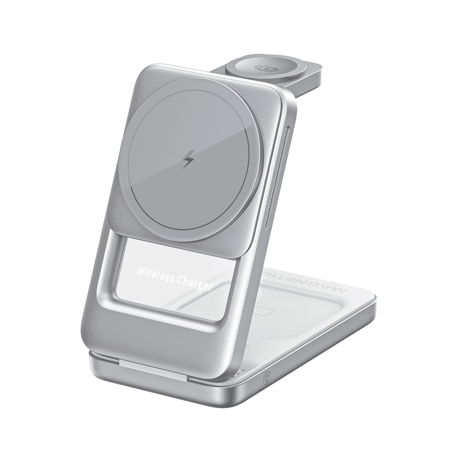 Formagix,Upgraded 3-in-1 Travel Magnetic Wireless Charger,for iPhone 16/15/14/13/12,Apple Watch&AirPods, Nightlight,Foldable