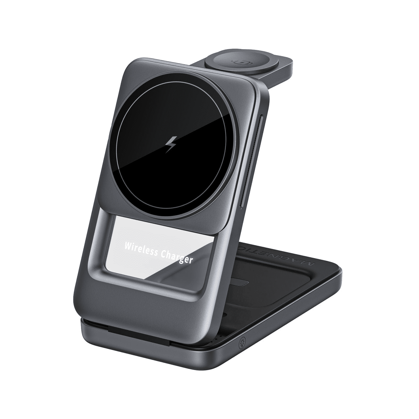 Formagix,Upgraded 3-in-1 Travel Magnetic Wireless Charger,for iPhone 16/15/14/13/12,Apple Watch&AirPods, Nightlight,Foldable