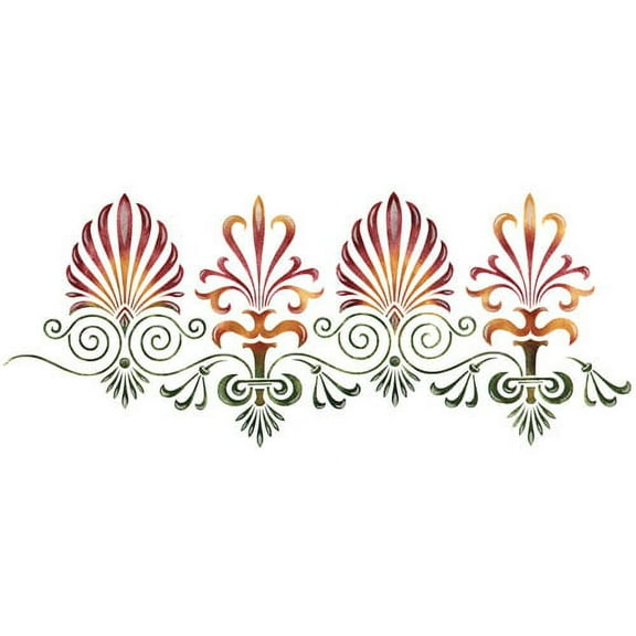 Formal Border Wall Stencil - DEE522 by DeeSigns