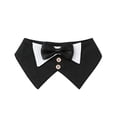 thumbnail image 1 of Formal Dog Tuxedo Bandana, 1 PCS Dog Tuxedo Cotton Bandana Dog Wedding Collar with Bow Tie and Neck Tie for Dogs, Black L, 1 of 4