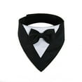 thumbnail image 1 of Formal Dog Tuxedo Bandana Dog Wedding Suit Pet Bibs Dog Collar with Bow Tie and Neck Tie Designs Adjustable Collar Colored Formal Tux Dog Bowtie Adjustable Neckerchie for Cats Dogs, 1 of 8