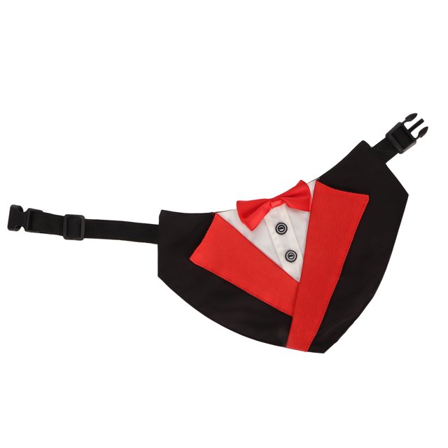 Formal Dog Tuxedo Collar Dog Wedding Bandanas Adjustable Formal Dog