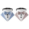 thumbnail image 1 of Formal Dog Tuxedo Wedding Dog Bandana Collar Dog Collar with Bow Tie Adjustable Dog Bowtie for Small Medium Large Pet-L, 1 of 5