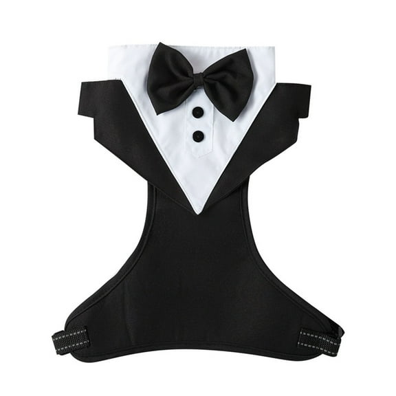 Formal Dog Tuxedo Wedding Dog Bandana Dog Wedding Tux with Bowtie Dog Birthday Costume Adjustable Dog Formal Outfit for Medium Large Dogs Pets