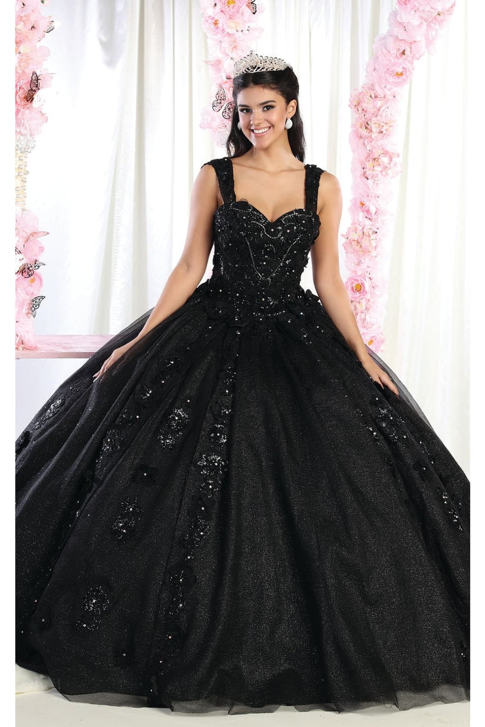 black quinceanera dresses