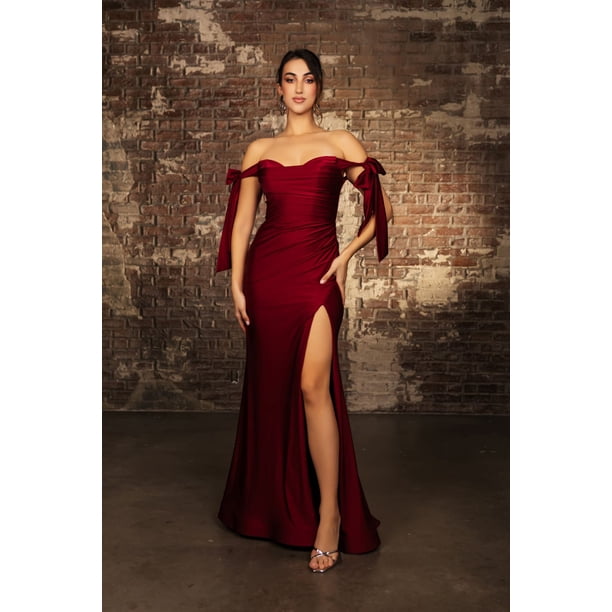 burgundy junior prom dresses Women's May Queen Stretch Bodycon Ruched Off The Shoulder 2026 Dress Size 16 YGroup_farryn-maxi 1960s Black and White Size:US 26/UK 28/Europe 56 Available Colors