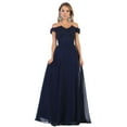 thumbnail image 1 of Formal Dress Shops Inc Juniors Womens Off The Shoulder Prom Dress, 1 of 10
