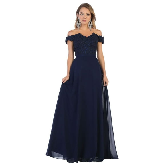 Formal Dress Shops Inc Juniors Womens Off The Shoulder Prom Dress