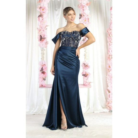 Formal Dress Shops Inc Juniors Womens Open Back Prom Dress
