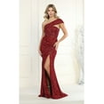 thumbnail image 1 of Women's May Queen Sparkle Dresses Burgundy 4, 1 of 5