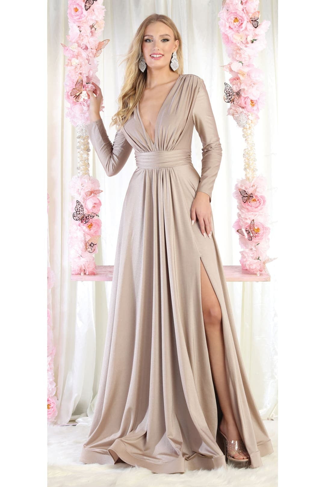 Formal Dress Shops Inc Juniors Womens Stretchy Formal Evening Gown -  Walmart.com