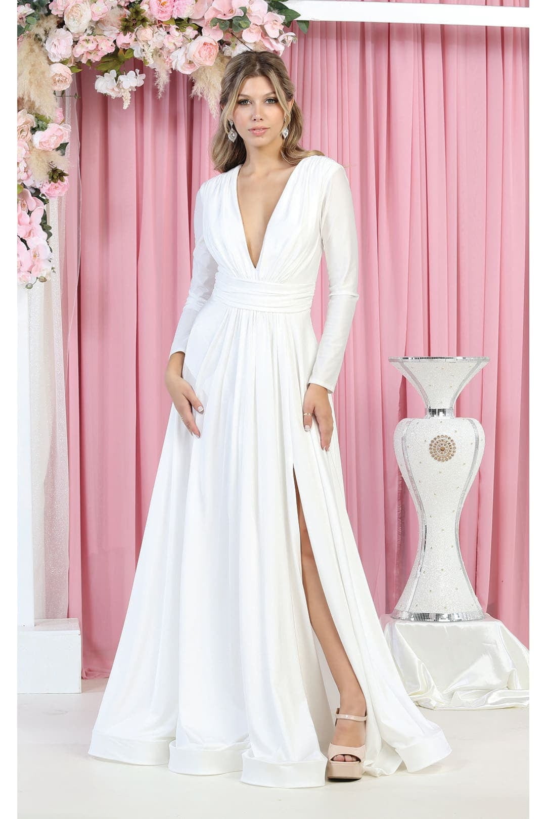 Formal Dress Shops Inc Juniors Womens Stretchy Formal Wedding Gown -  Walmart Business Supplies