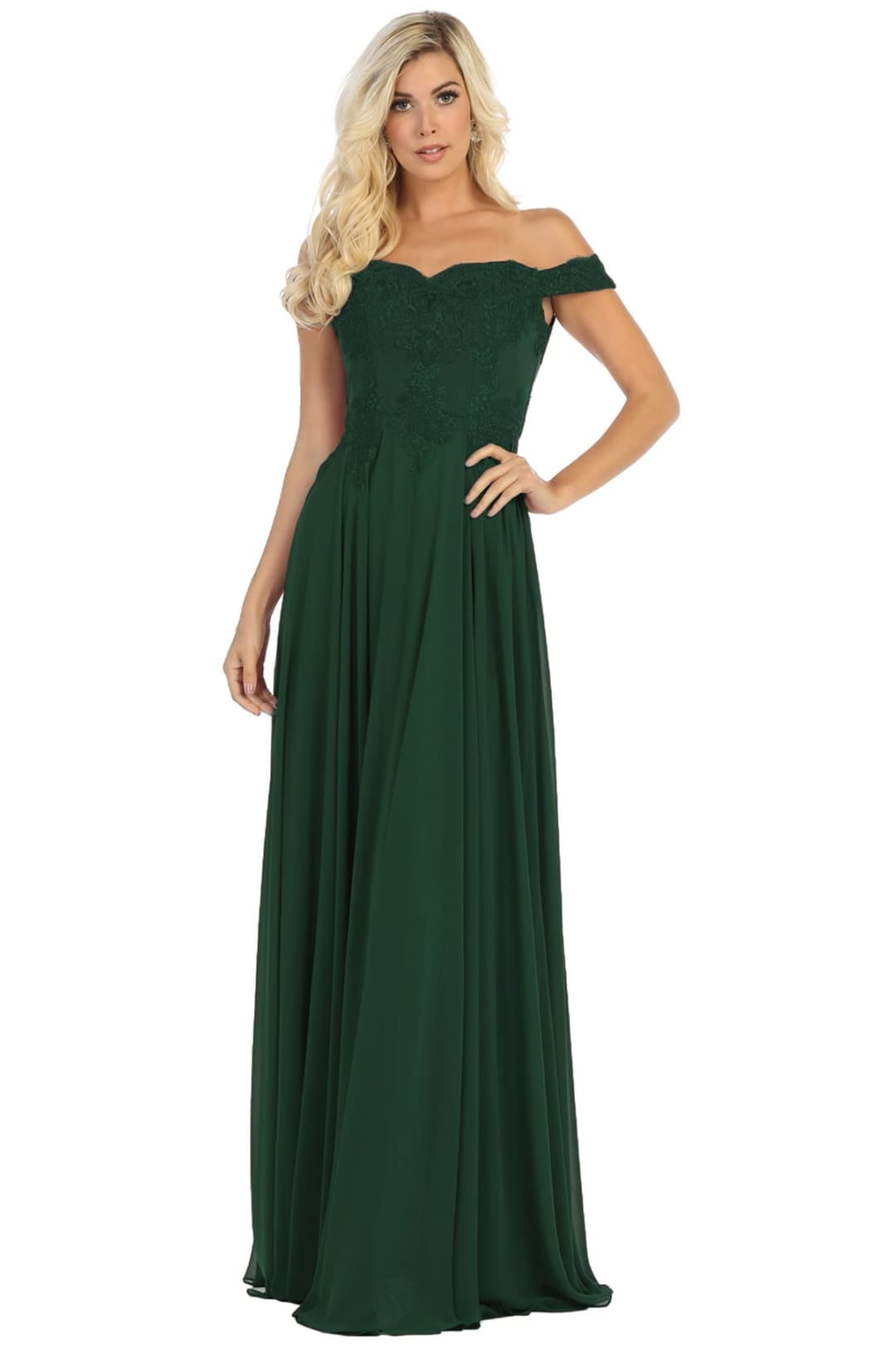 Plus Off Shoulder Formal Reception Gown A-Line Dress – HER Plus Size by Ench