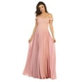 thumbnail image 1 of Formal Dress Shops Inc Juniors Womens Wedding Reception Off The Shoulder Long Dress, 1 of 8