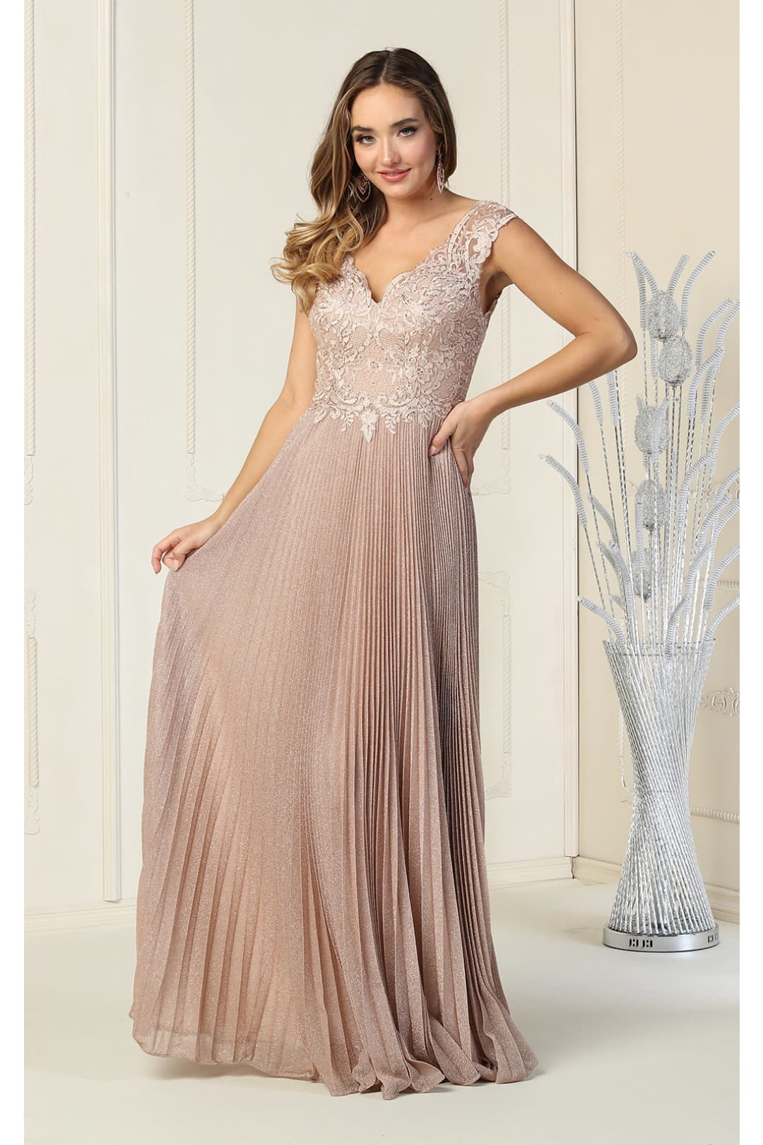 Formal Dress Shops Inc Mother Of The Bride Dress Plus Size Rose Gold 12 -  Walmart.com
