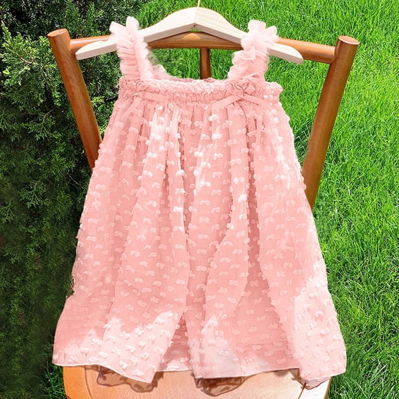 Formal Dress for Girls Pink Dress Tulle Dress Sun Dresses Girls Children's Day Outfit 18-24M