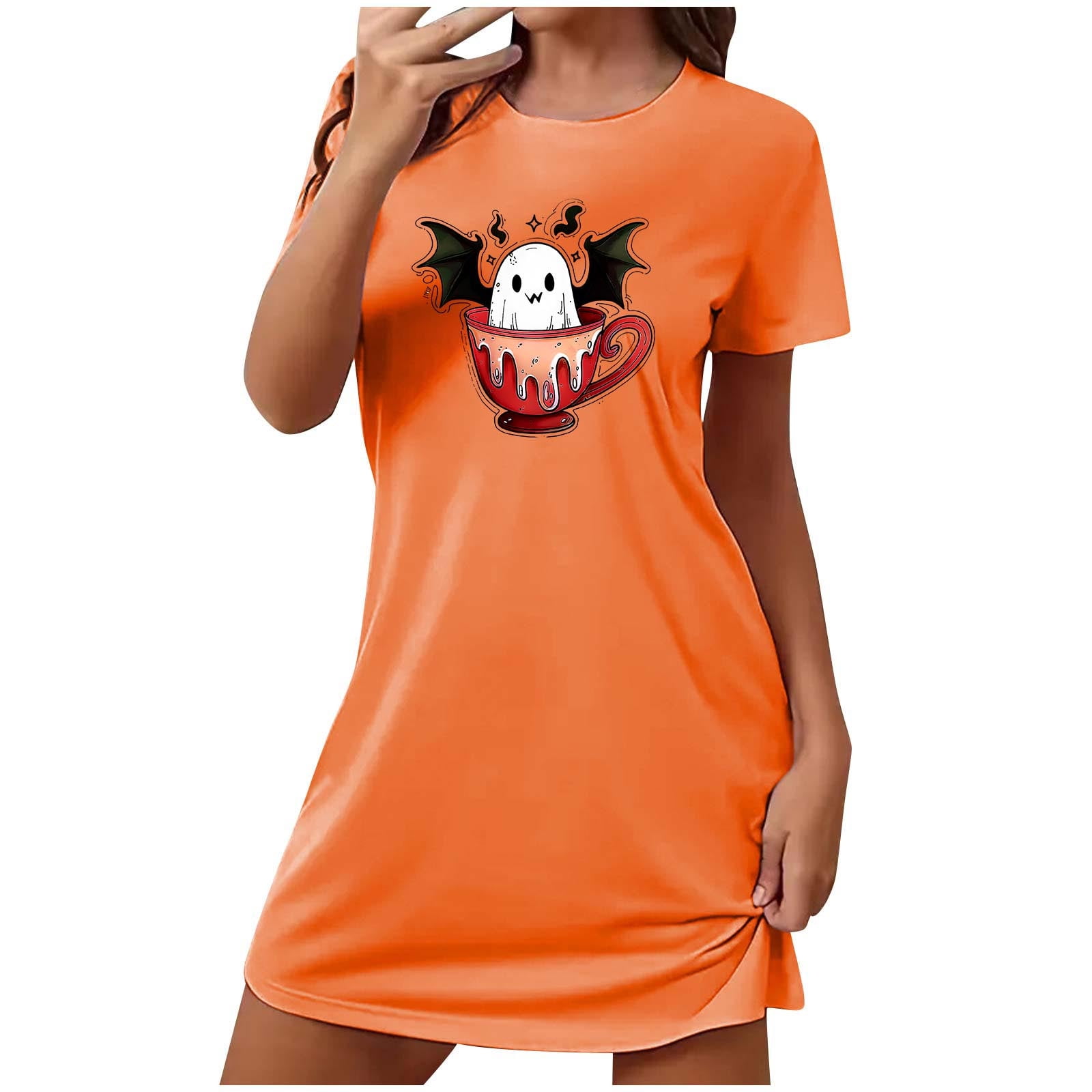 Summer Dresses Womens Dresses Funky T Shirt Dress Ghost T Shirt