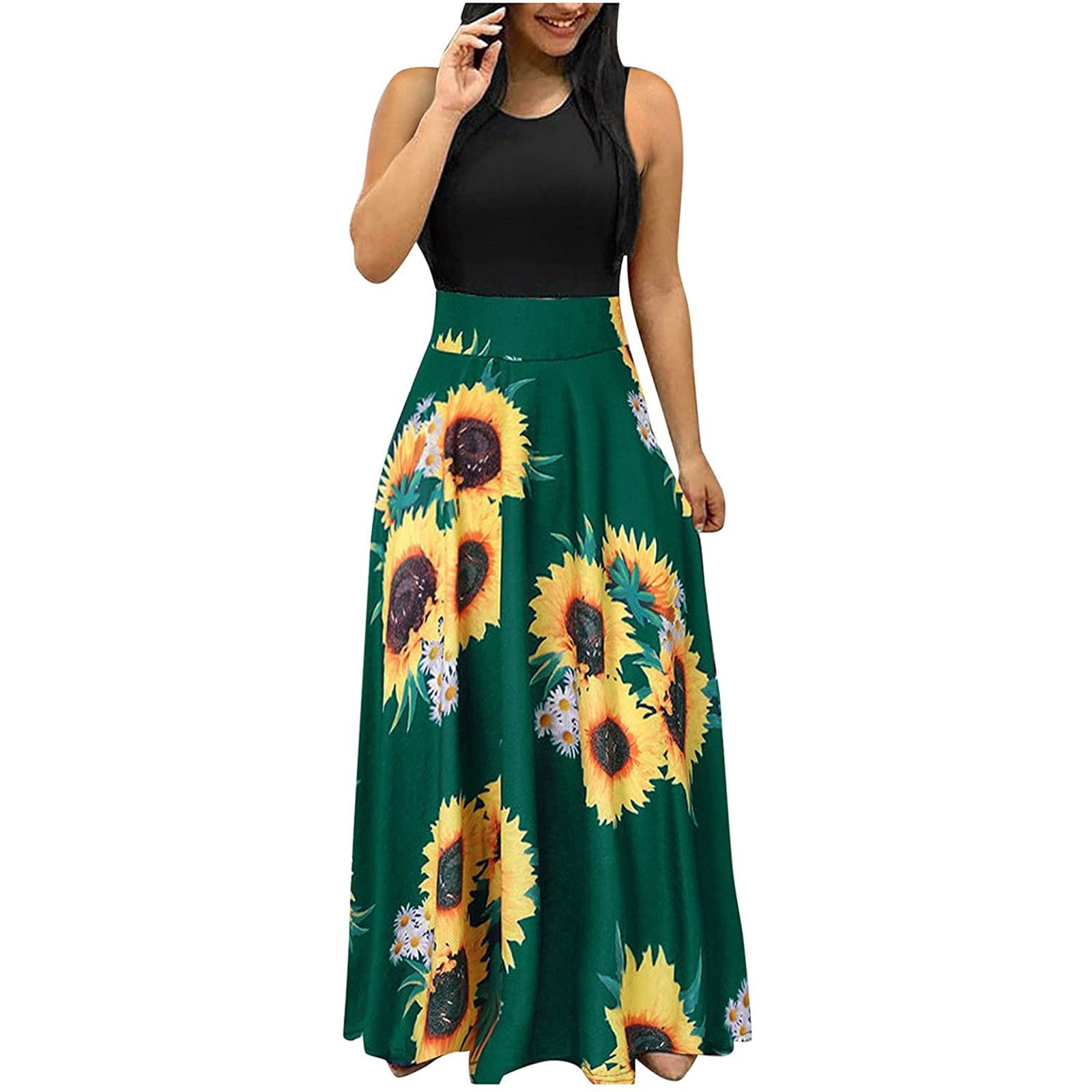 Buy A RELAXED SUMMER DAY DARK GREEN DRESS for Women Online in India