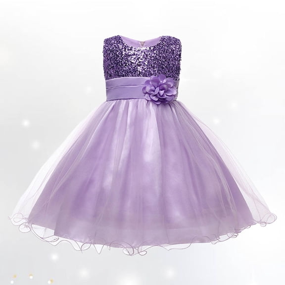 Formal Dresses for Girls Flower Girl Dress Light Purple Tulle Fluffy Ballet Tutu Skirt Birthday Dresses Carnival Dress 4T