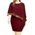 thumbnail image 1 of Formal Gowns and Evening Dresses for Women Long Sleeves Special Occasion Dresses Elegant Dresses Irregular Stitching Sleeveless Round Neck Dress, 1 of 7