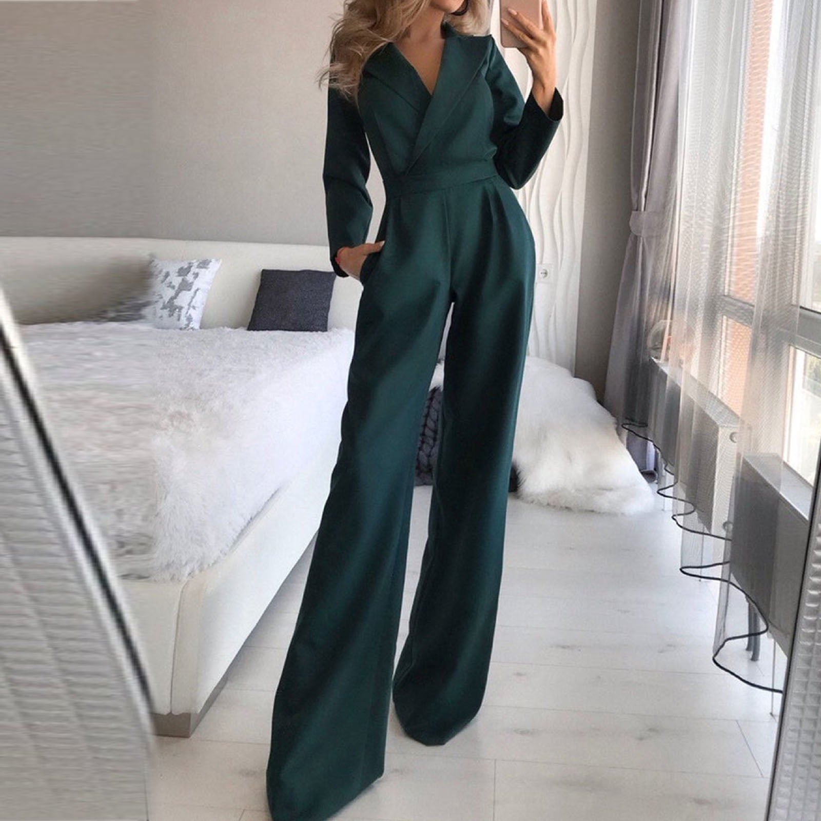 Buy Jumpsuits for Women Elegant Long Sleeve Party One Piece Jumpsuit Pants  Suit with Skirt Overlay Online at desertcartINDIA