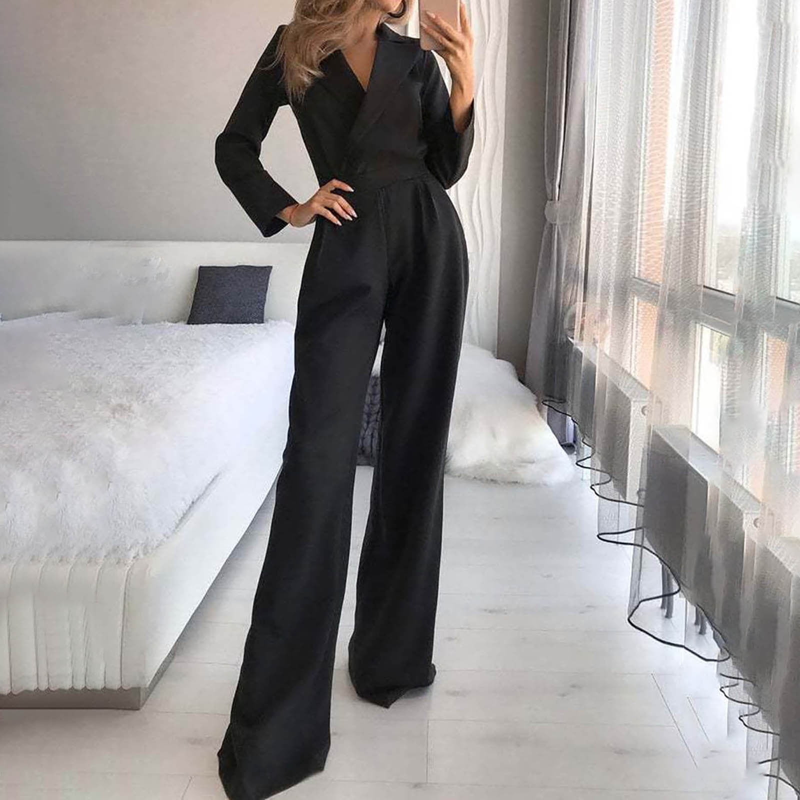 Amazon.com: Oplxuo Womens Formal Jumpsuits Dressy Sheer Lace Flare Long  Sleeve Wide Leg Jumpsuit Wedding Guest Cocktail Long Pants Romper :  Clothing, Shoes & Jewelry