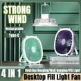 thumbnail image 1 of Multi-function Desktop Fan with LED Light Rechargeable Fan camping Fan Ceiling Fan Electric Fan Portable Fan USB Charging Fan, 1 of 1