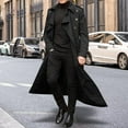 thumbnail image 1 of Formal Men'trench Coat Peacoat with Pockets Fashion Top Double Breasted Soft Windbreaker for Party Vacation Dating Business Spring XL, 1 of 10
