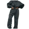 thumbnail image 1 of Formal Pant Suits for Women Women's Two Piece Outfits Top Jacket And Elastic Waistband Pant Women Sweatsuit Tracksuit Sets Ladies Dressy Jumpsuits Womens Dressy Suits Polyester Sweatpants Women Snow T, 1 of 7